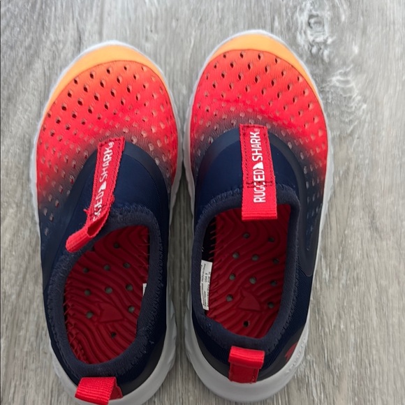 EUC Rugged Shark Toddler Boys Blue, Orange, Red Water Shoes with Tread Size 9 - Picture 7 of 10